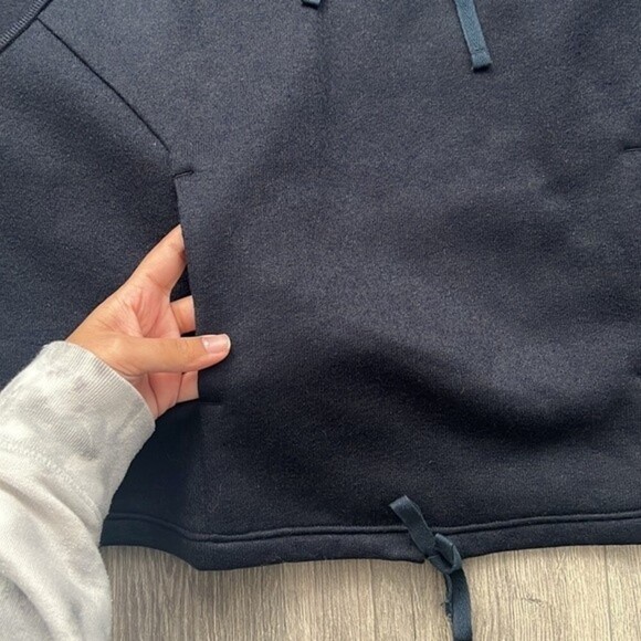 prAna Ziller Hoodie Sweatshirt Sz Small Nautical Navy Wool Blend Winter Gorpcore - Picture 7 of 12